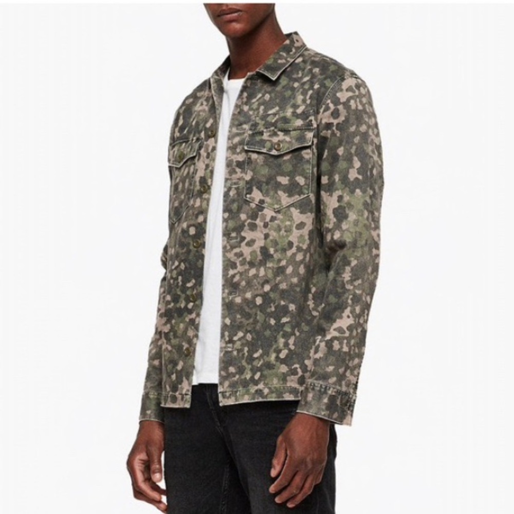 All Saints camo shirt jacket